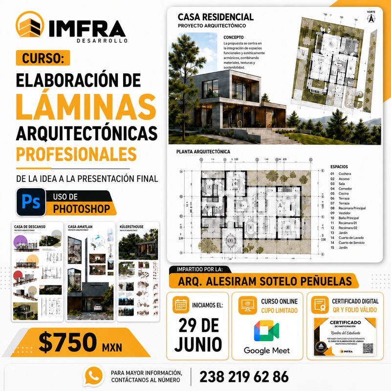Elaboración de Láminas Arquitectónicas Profesionales
